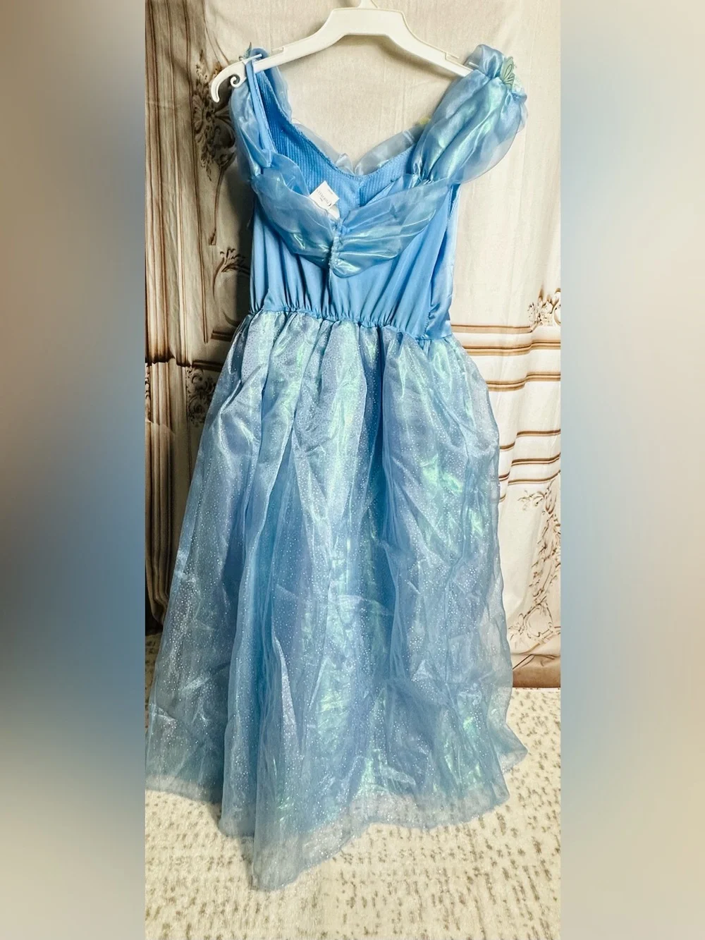 Disguise Light Blue Sparkle Princess Dress with Butterfly Accent